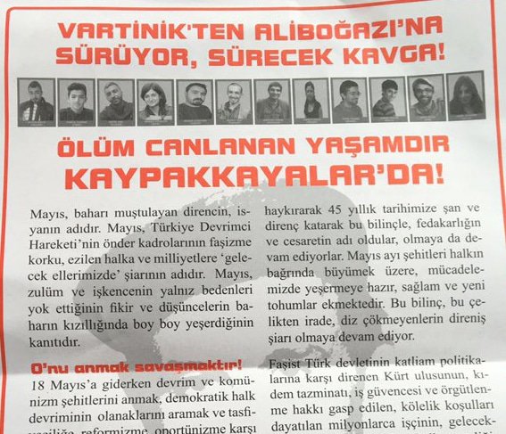 Kaypakkaya anma yürüyüşüne çağrı